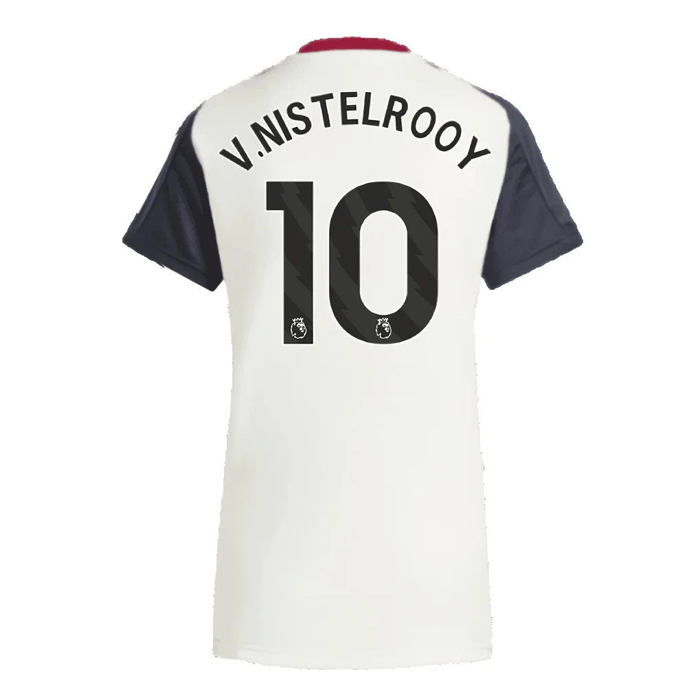 2025 Man Utd Training Jersey (Off White) - Womens (V.Nistelrooy 10)_2