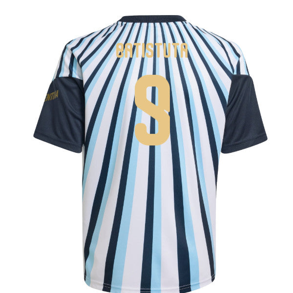 2026-2027 Argentina Home Pre-Match Shirt (White) - Kids (Batistuta 9)_0