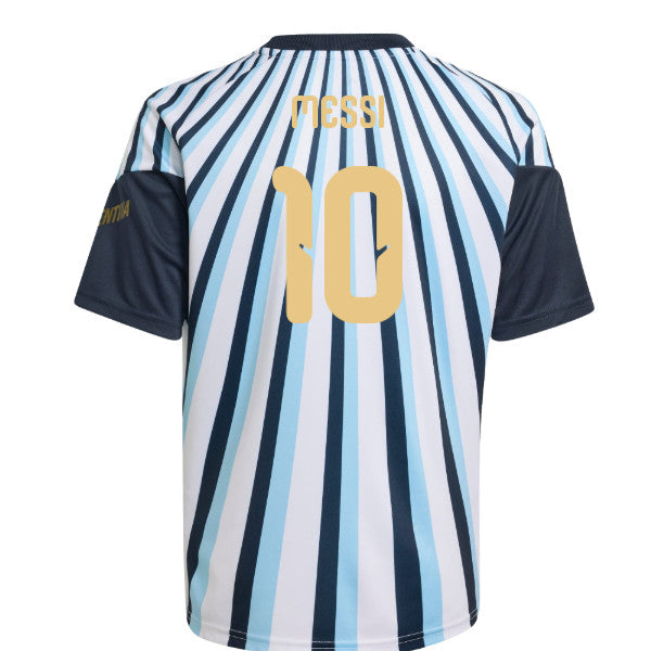 2026-2027 Argentina Home Pre-Match Shirt (White) - Kids (Messi 10)_0