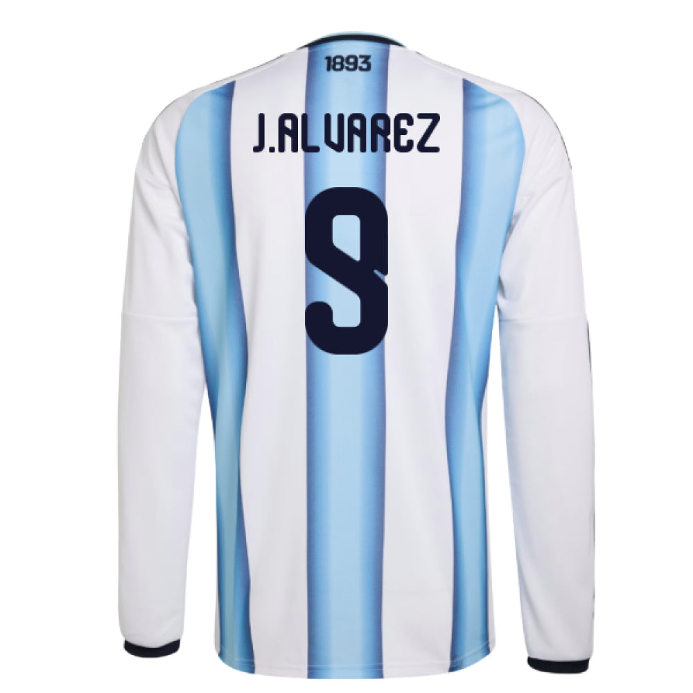 2026-2027 Argentina Long Sleeve Home Shirt (J.Alvarez 9)_0