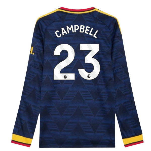 2026-2027 Arsenal Authentic Long Sleeve Away Shirt (Campbell 23)_0