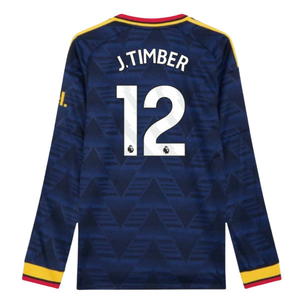2026-2027 Arsenal Authentic Long Sleeve Away Shirt (J.Timber 12)_0
