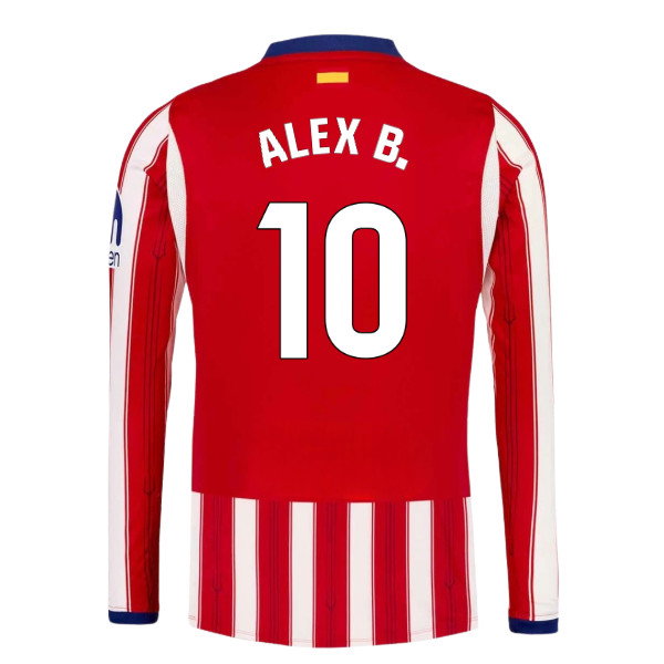 2026-2027 Atletico Madrid Long Sleeve Home Shirt (Alex B. 10)_0
