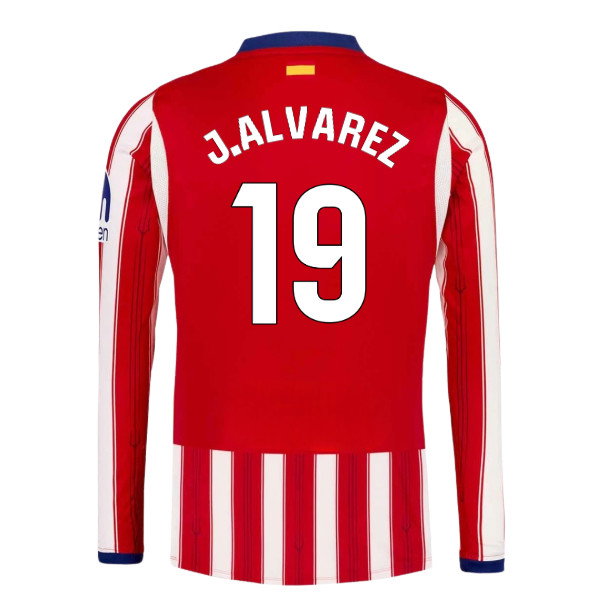 2026-2027 Atletico Madrid Long Sleeve Home Shirt (J.Alvarez 19)_0