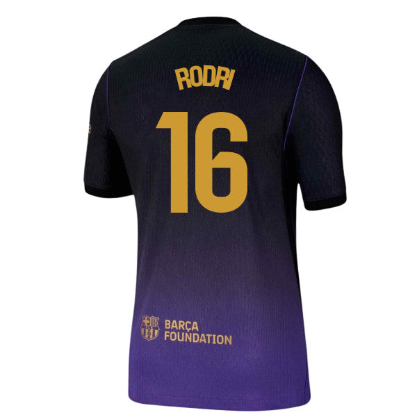 2026-2027 Barcelona Authentic Aero-Fit Match Away Shirt (Rodri 16)_0