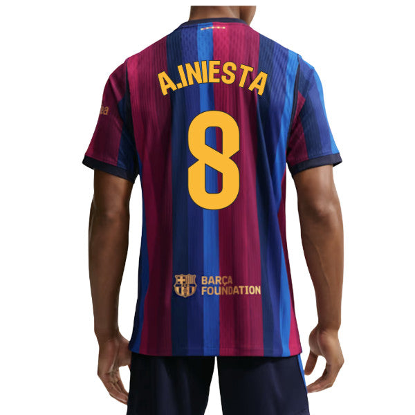 2026-2027 Barcelona Authentic Aero-Fit Match Home Shirt (A.Iniesta 8)_0