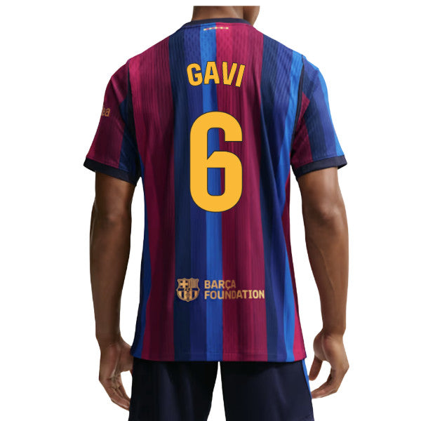 2026-2027 Barcelona Authentic Aero-Fit Match Home Shirt (Gavi 6)_0