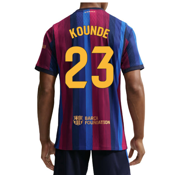 2026-2027 Barcelona Authentic Aero-Fit Match Home Shirt (Kounde 23)_0