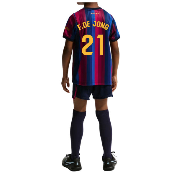 2026-2027 Barcelona Home Little Kids Mini Kit (F.De Jong 21)_0