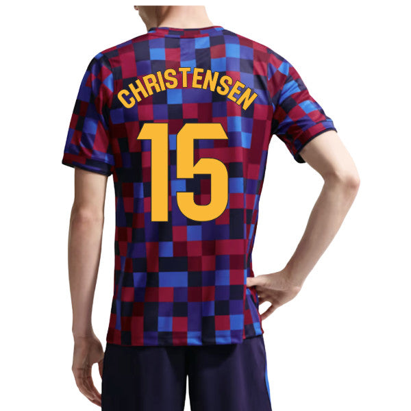 2026-2027 Barcelona Home Pre Match Top (Noble Red/Blue) (Christensen 15)_0