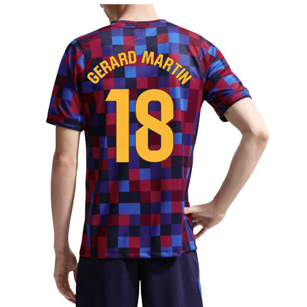 2026-2027 Barcelona Home Pre Match Top (Noble Red/Blue) (Gerard Martin 18)_0