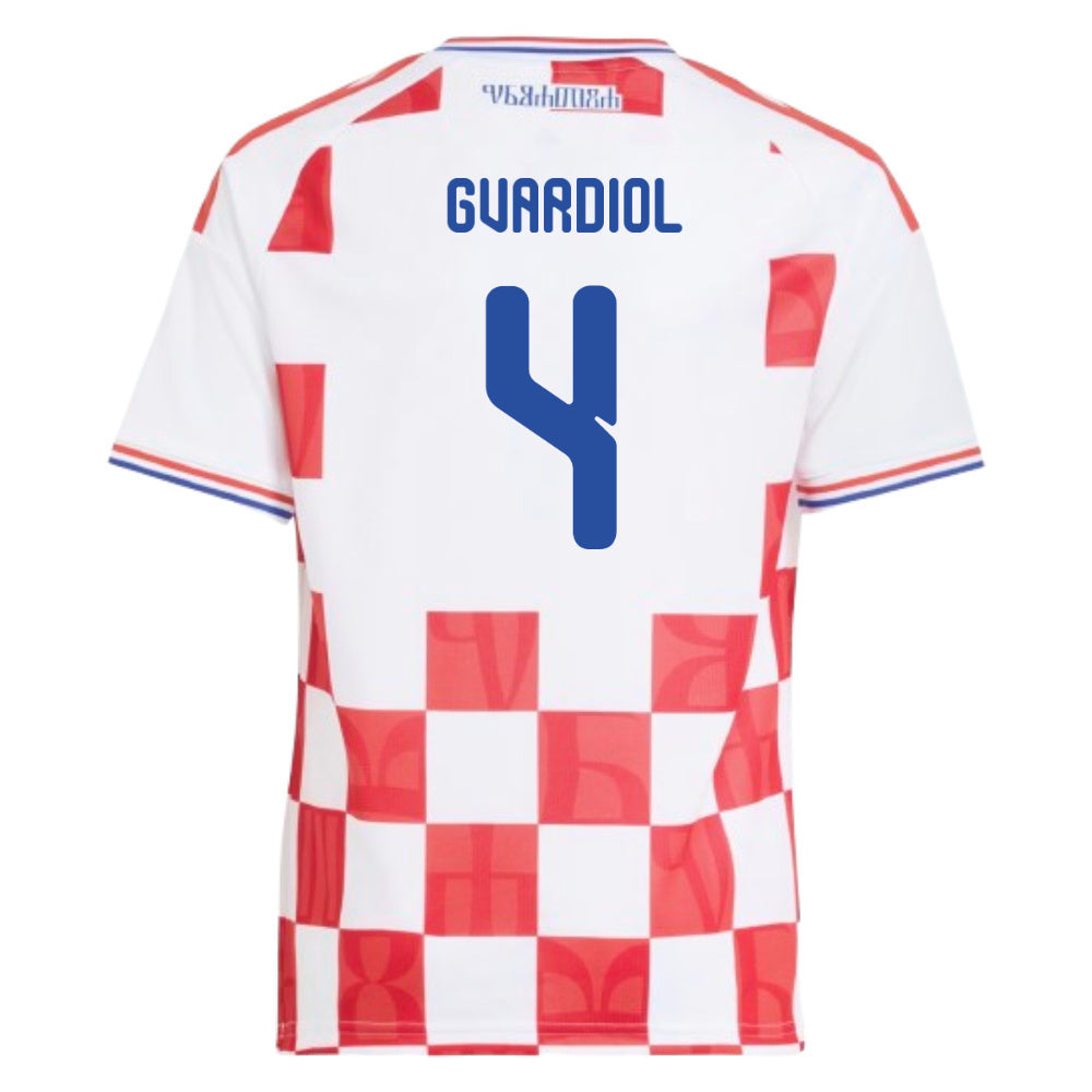 2026-2027 Croatia Adidas Home Shirt (Kids) (Gvardiol 4)_0