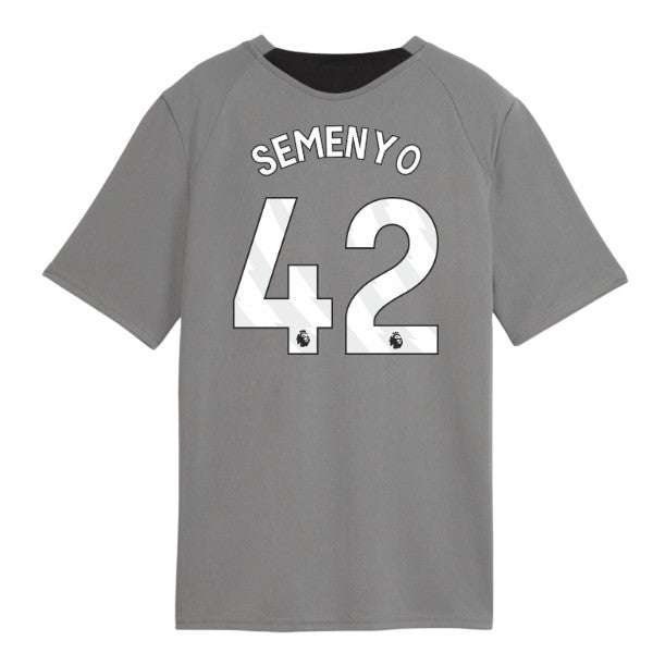 2026-2027 Man City Training Jersey (Cast Iron) - Kids (Semenyo 42)_0