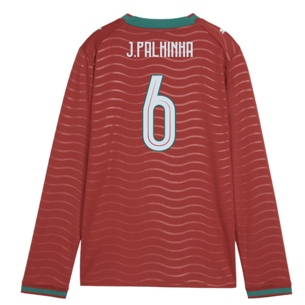 2026-2027 Portugal Long Sleeve Home Shirt (Kids) (J.Palhinha 6)_0