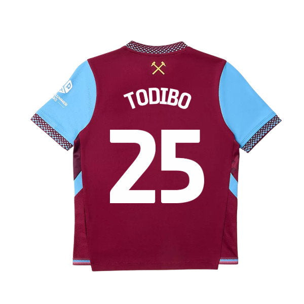 2026-2027 West Ham Home Shirt (Kids) (Todibo 25)_0