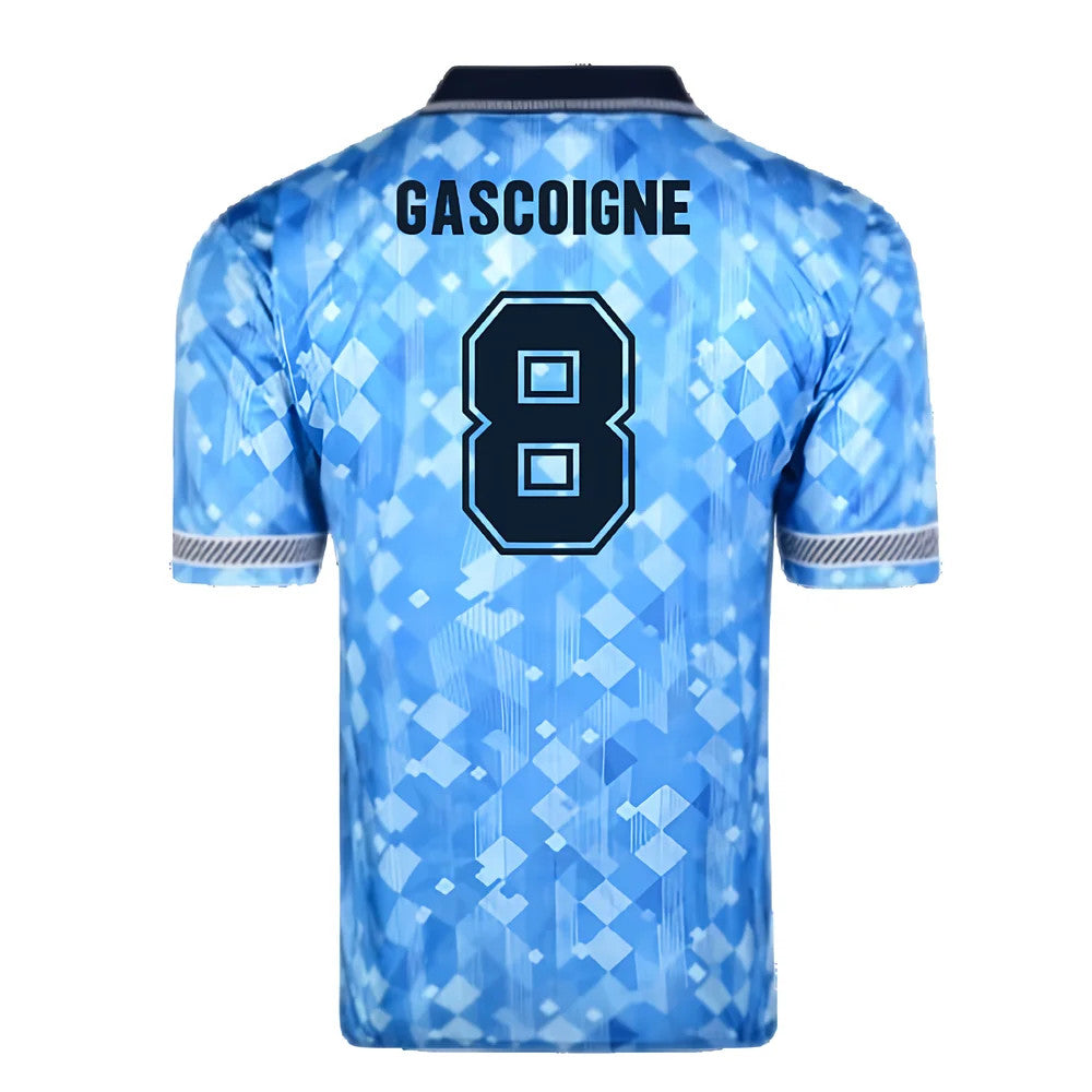 Score Draw England 1990 Third World Cup Finals Retro Football Shirt (Gascoigne 8)_2