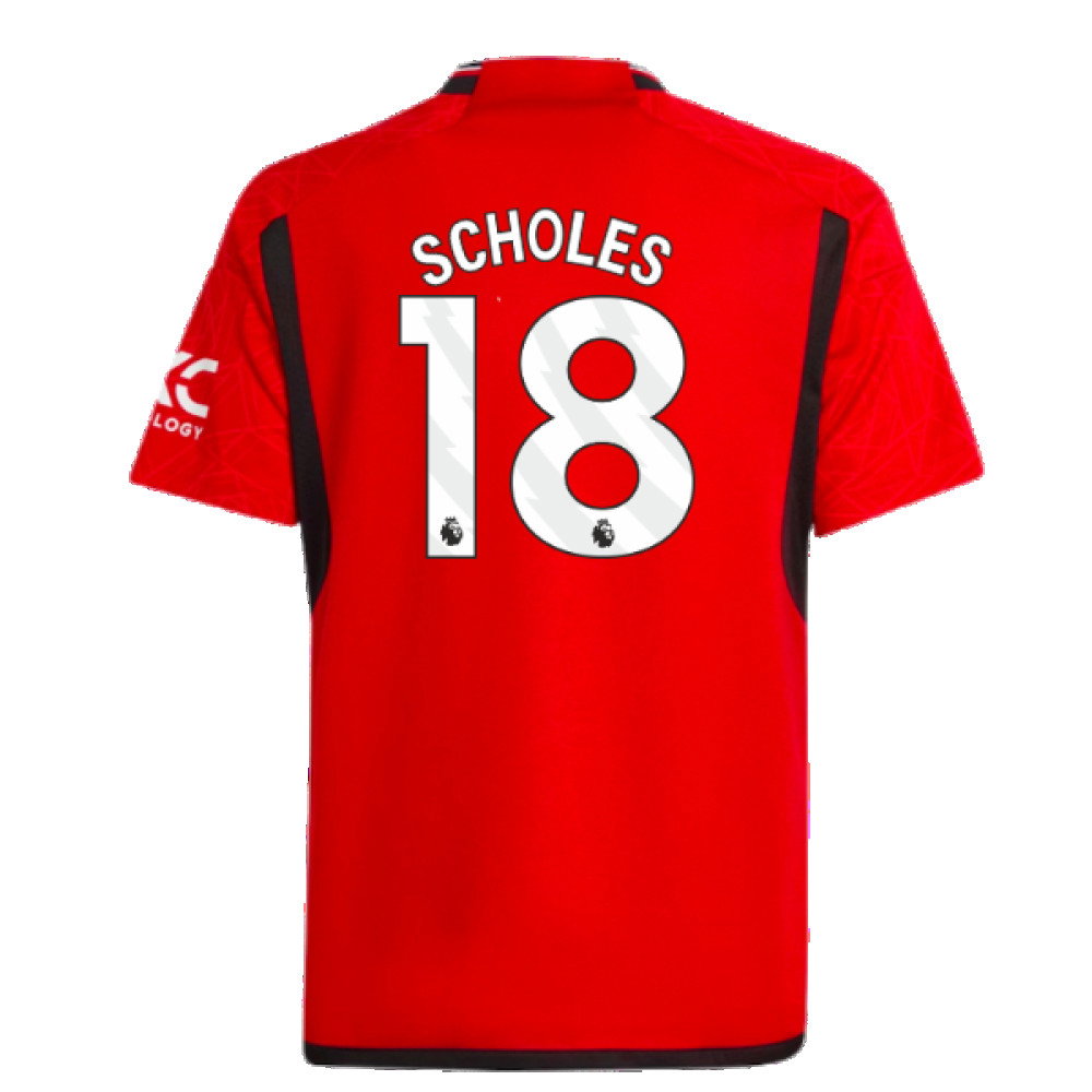 2023-2024 Man Utd Home Shirt (Kids) (Scholes 18)_2