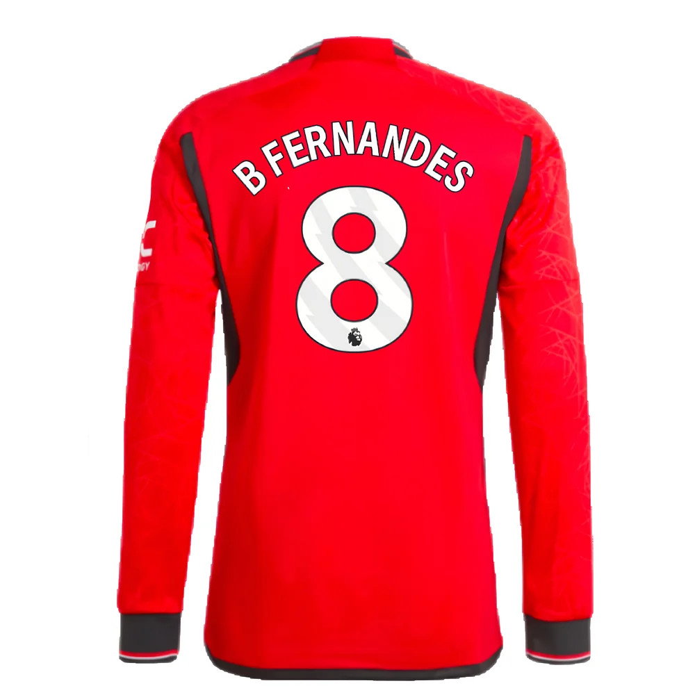 2023-2024 Man Utd Long Sleeve Home Shirt (B Fernandes 8)_2
