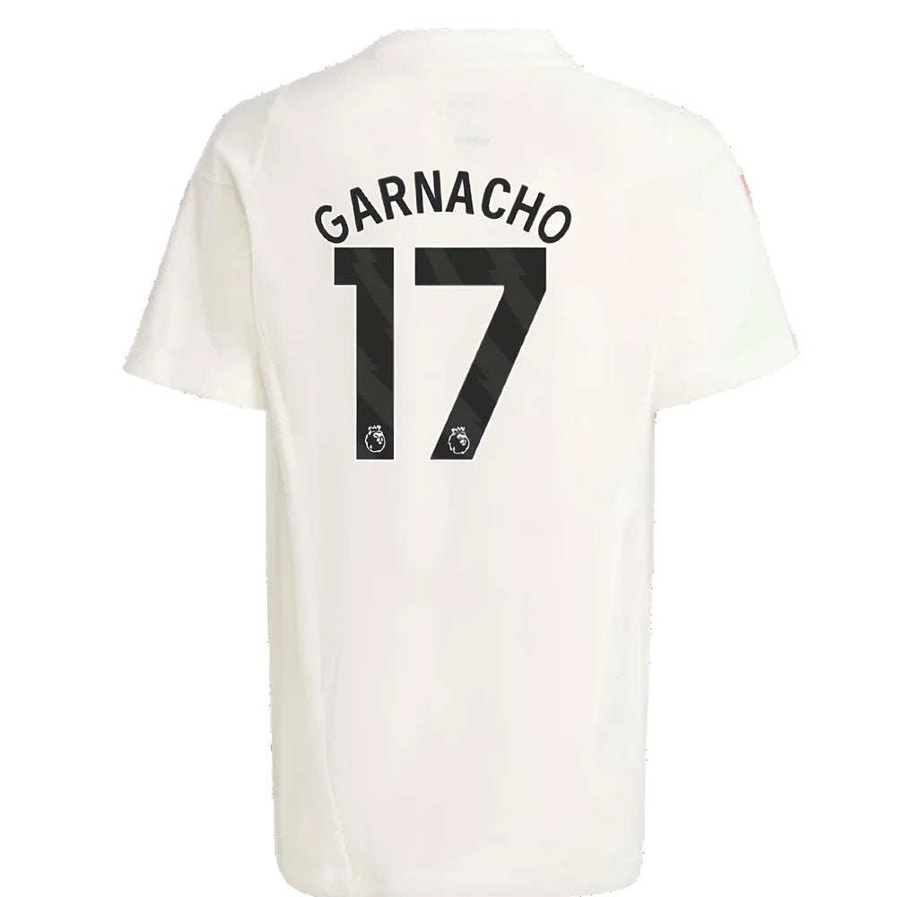 2023-2024 Man Utd Training Tee (White) - Kids (Garnacho 17)_2