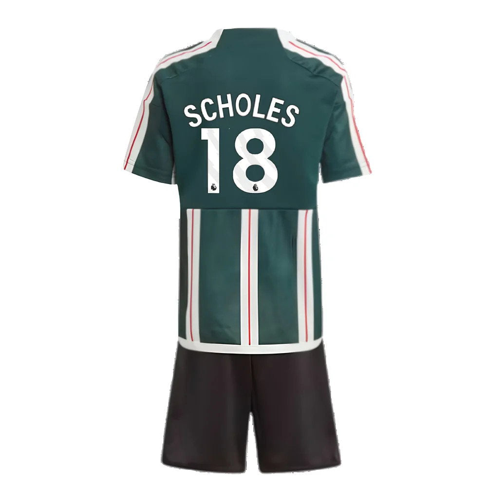 2023-2024 Man Utd Away Mini Kit (Scholes 18)_2