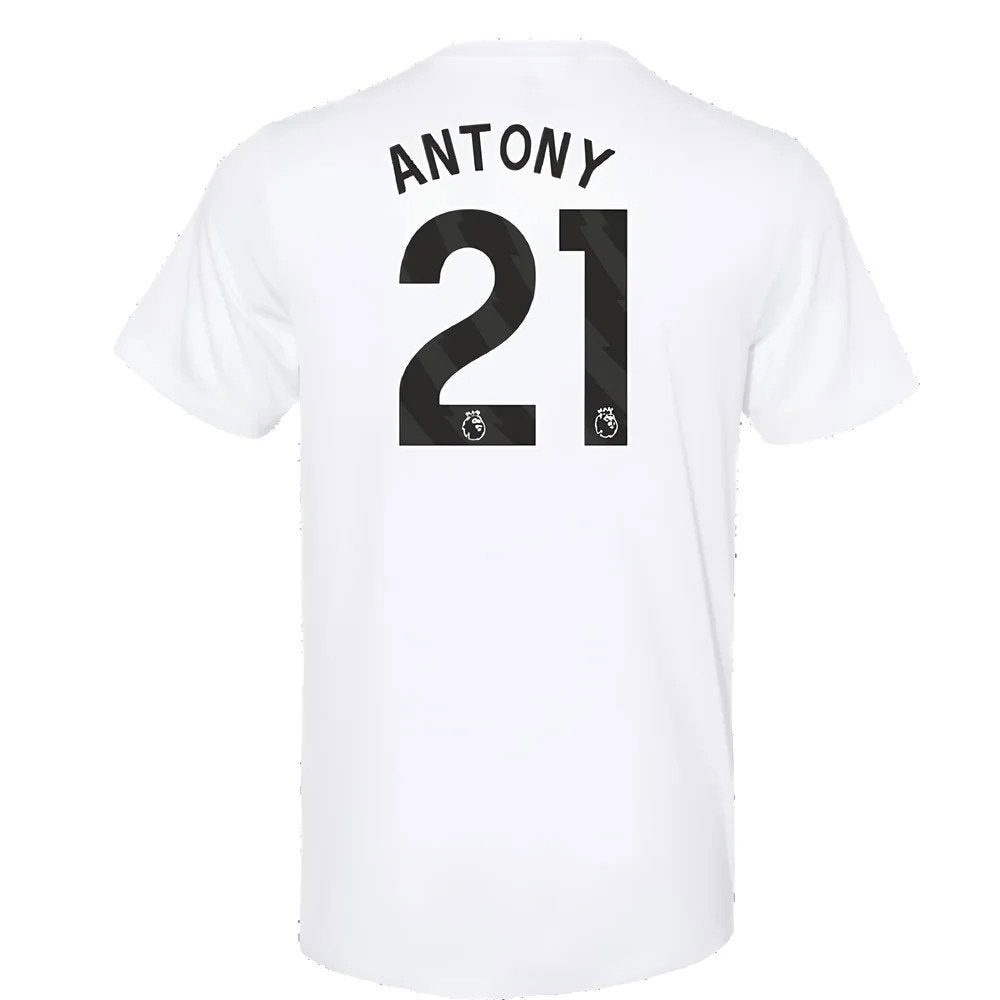 2023-2024 Man Utd Training Tee (White) (Antony 21)_2