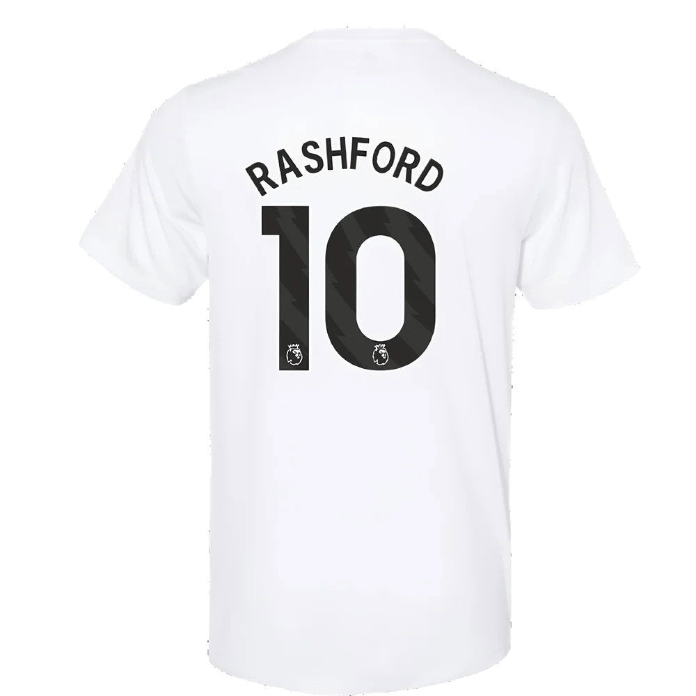 2023-2024 Man Utd Training Tee (White) (Rashford 10)_2