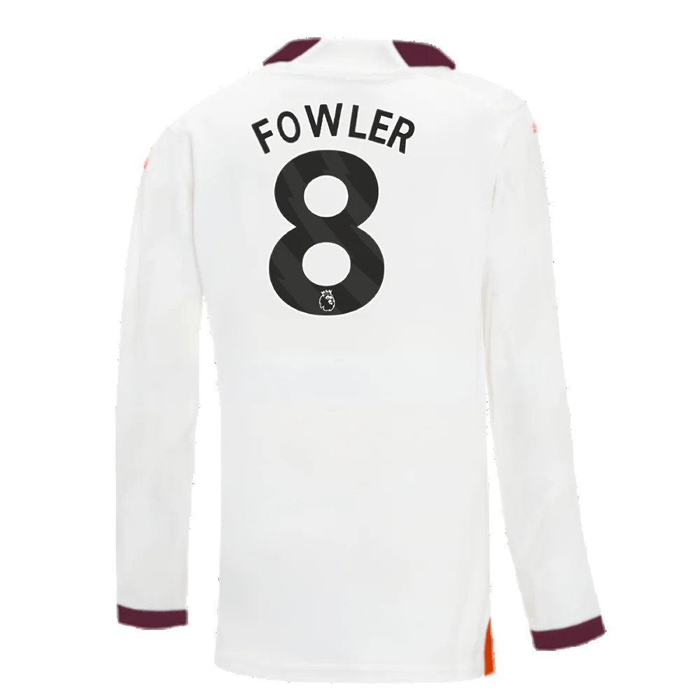 2023-2024 Man City Long Sleeve Away Shirt (Kids) (Fowler 8)_2