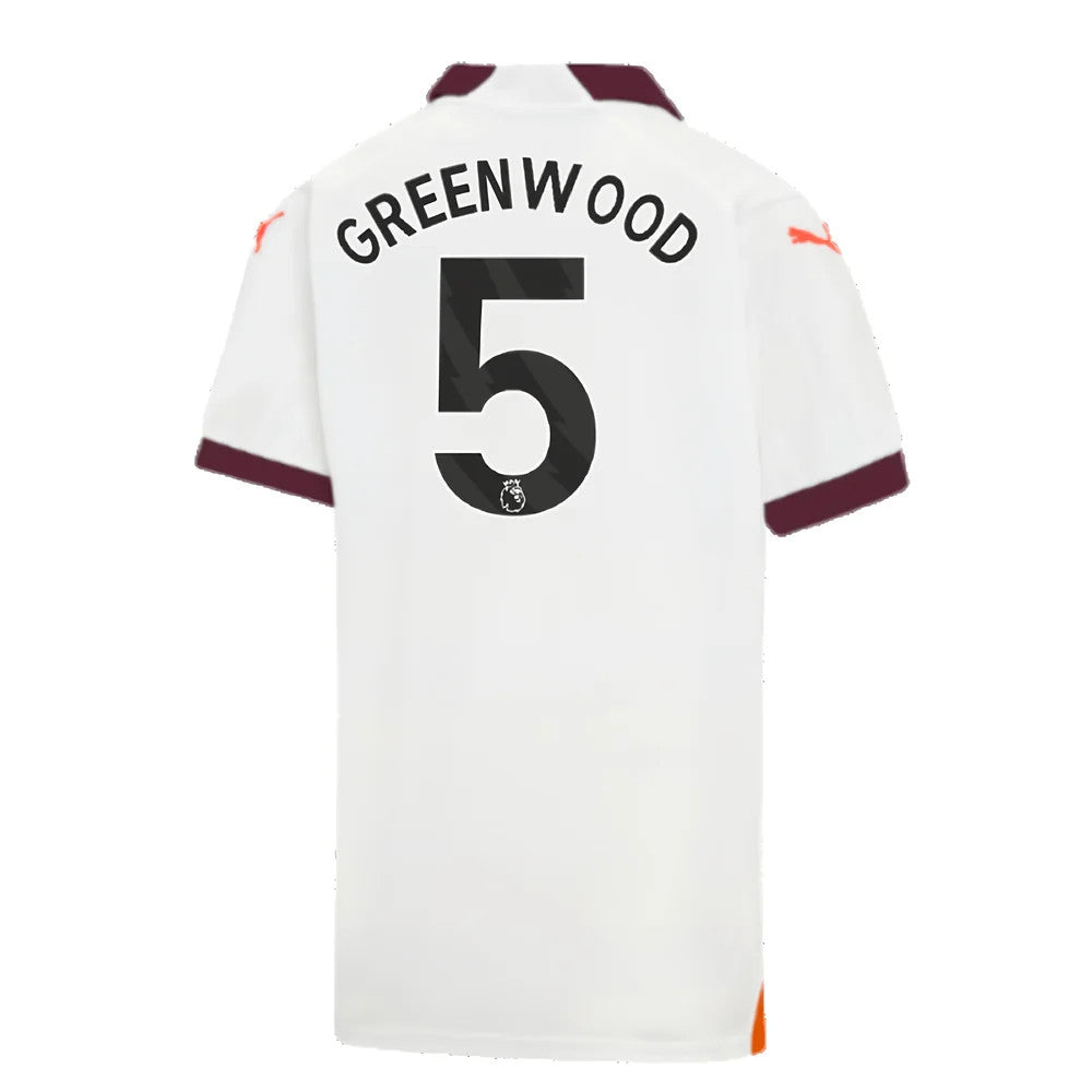 2023-2024 Man City Away Shirt (Kids) (Greenwood 5)_2