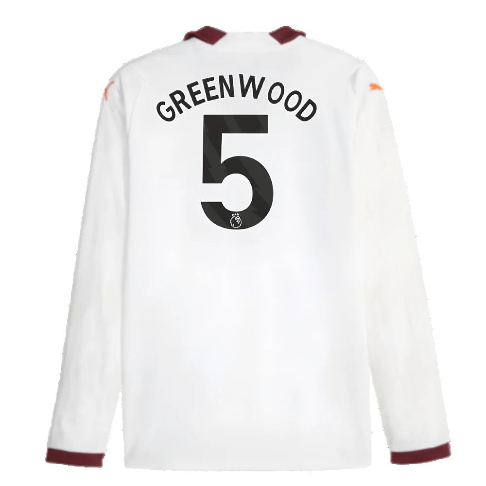 2023-2024 Man City Long Sleeve Away Shirt (Greenwood 5)_2