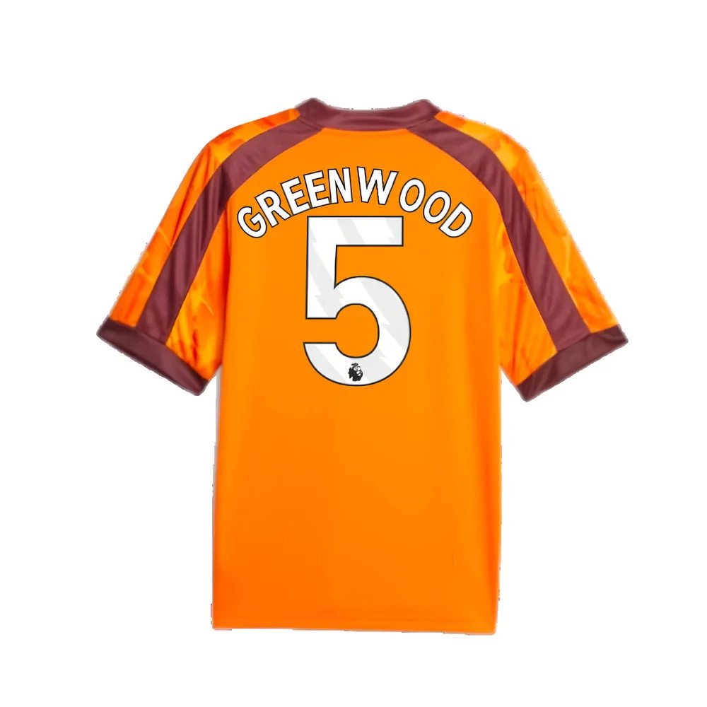 2023-2024 Manchester City eSports Jersey (Orange) (Greenwood 5)_2