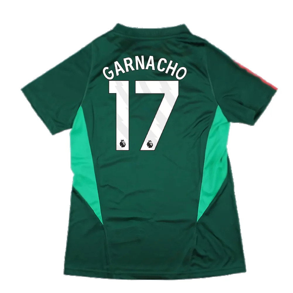 2023-2024 Man Utd Training Shirt (Green) - Ladies (Garnacho 17)_2