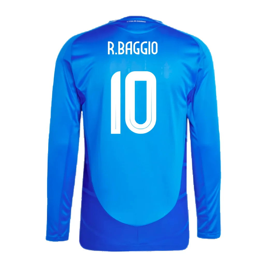 2024-2025 Italy Authentic Long Sleeve Home Shirt (R.BAGGIO 10)_2