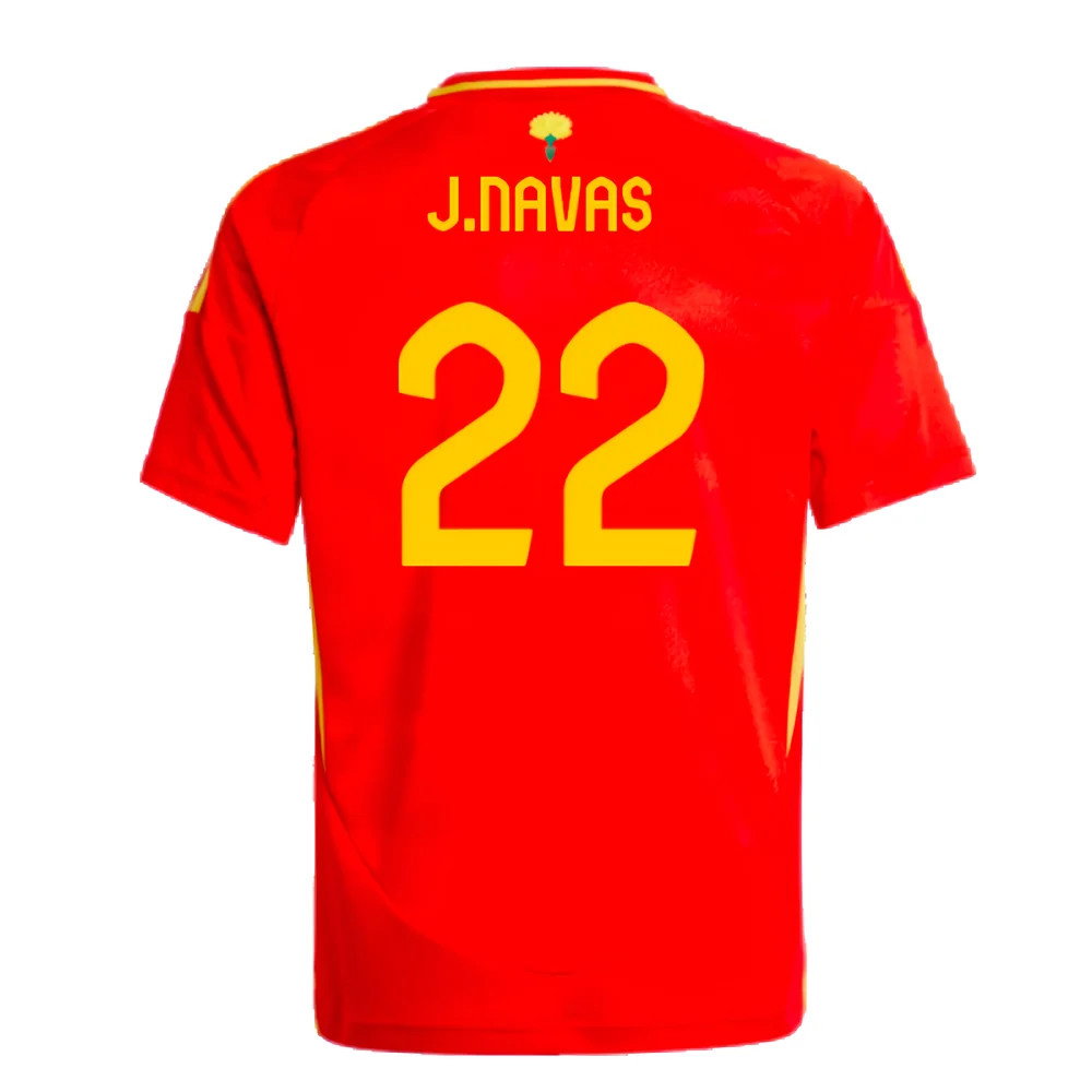 2024-2025 Spain Home Shirt (Kids) (J.Navas 22)_2