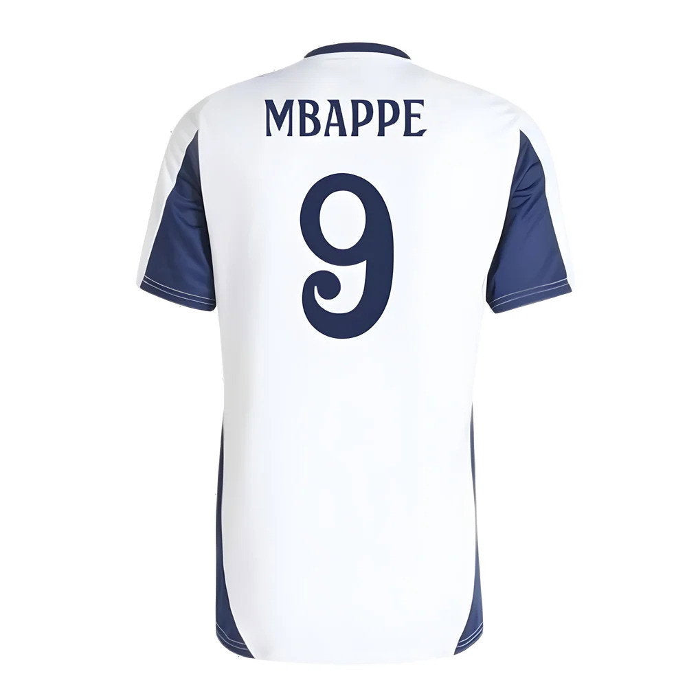 2024-2025 Real Madrid Training Tee (White) (Mbappe 9)_2