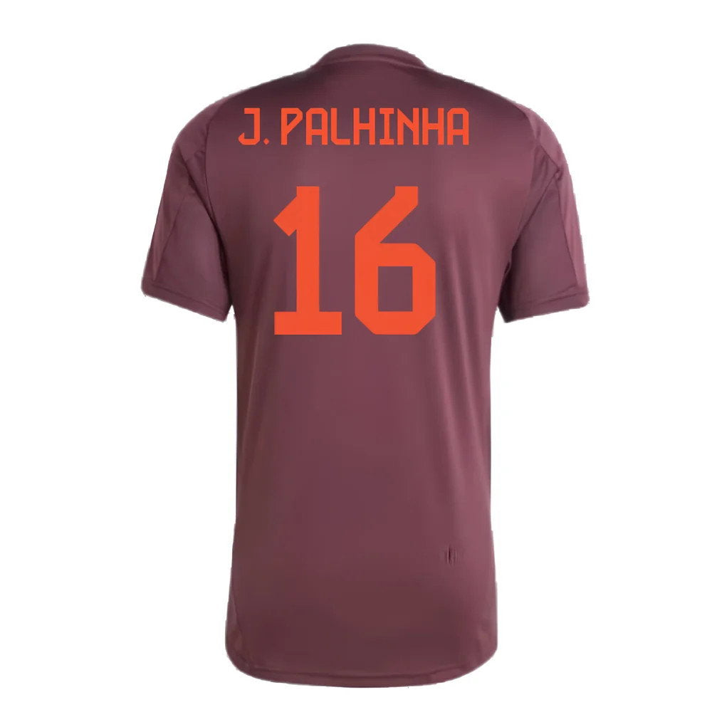 2024-2025 Bayern Munich Training Shirt (Shadow Maroon) (J. Palhinha 16)_2