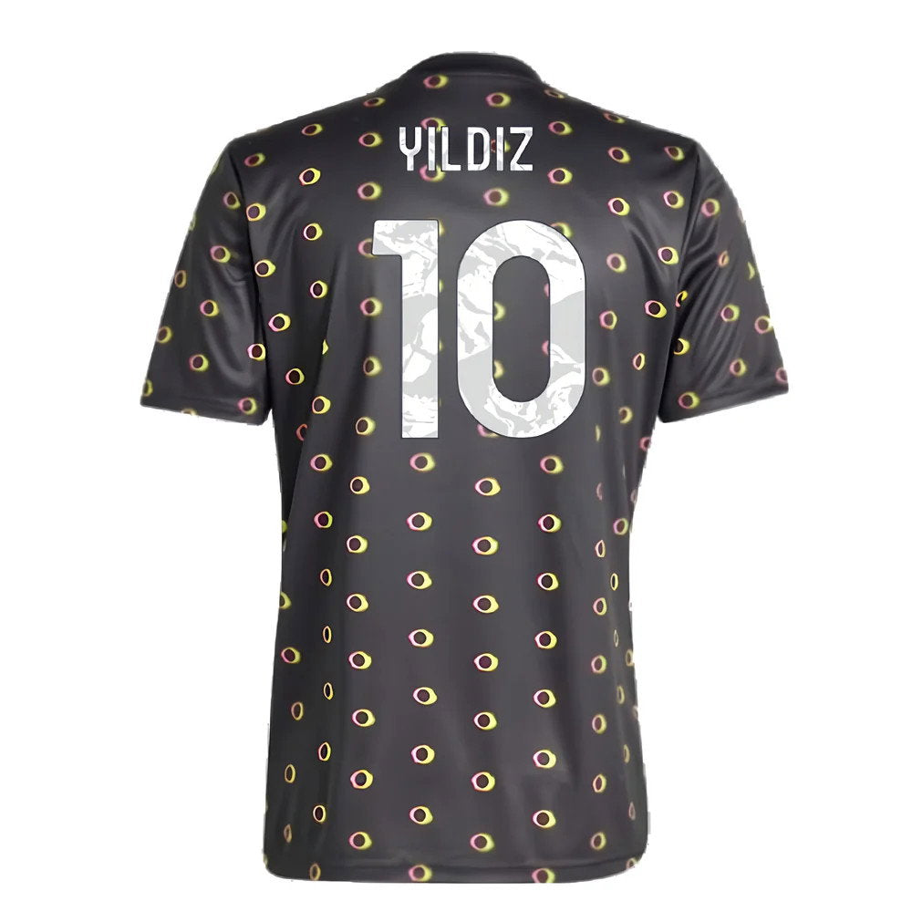 2024-2025 Juventus Pre-Match Shirt (Black) (Yildiz 10)_2