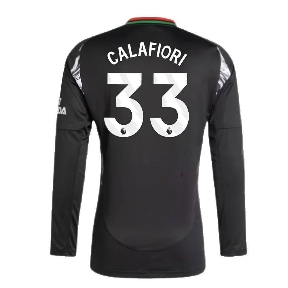 2024-2025 Arsenal Away Long Sleeve Shirt (Calafiori 33)_2