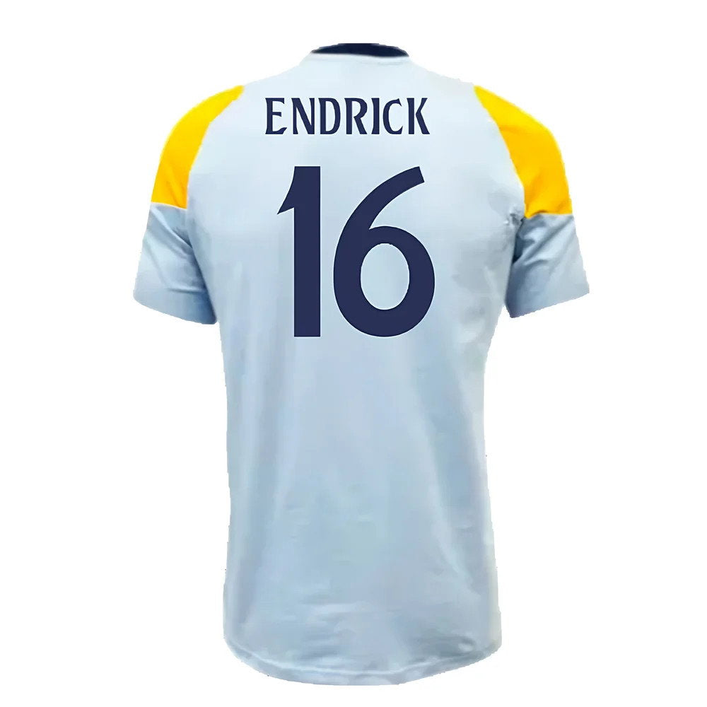 2024-2025 Real Madrid Training Tee (Glow Blue) (Endrick 16)_2