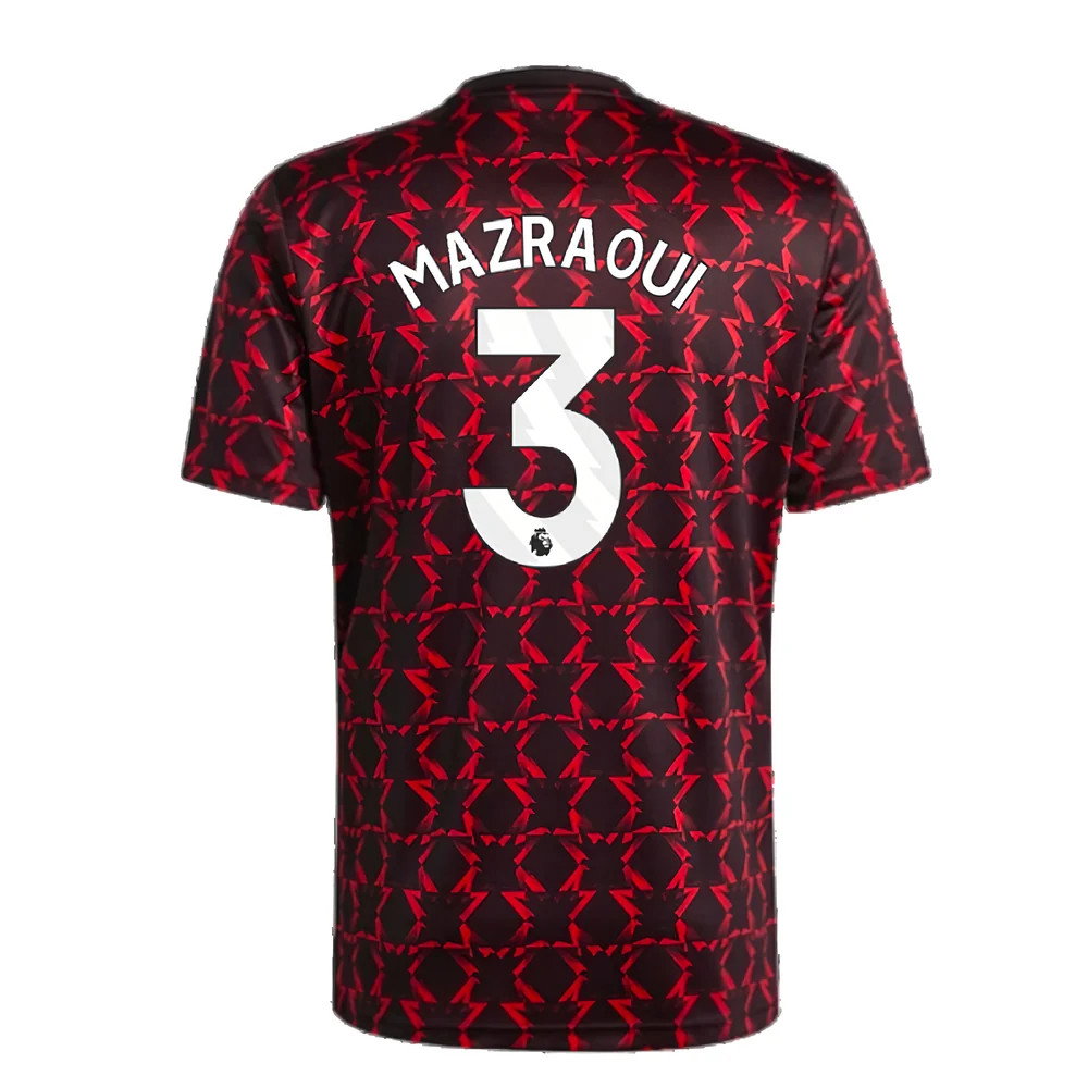 2024-2025 Man Utd Pre-Match Shirt (Black) (Mazraoui 3)_2