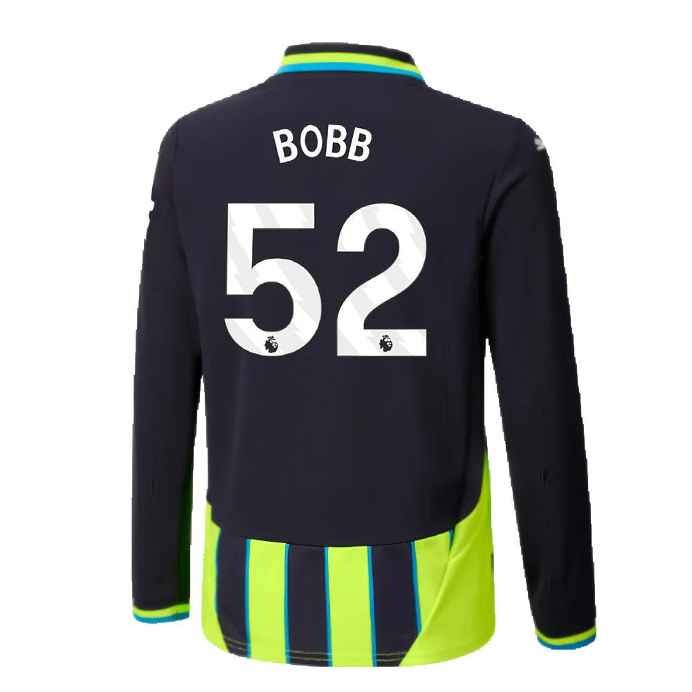 2024-2025 Man City Away Long Sleeve Shirt (Kids) (Bobb 52)_2