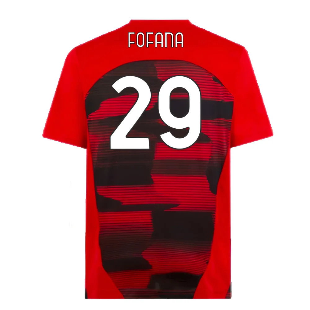 2024-2025 AC Milan Prematch SS Shirt (Red) (Fofana 29)_2