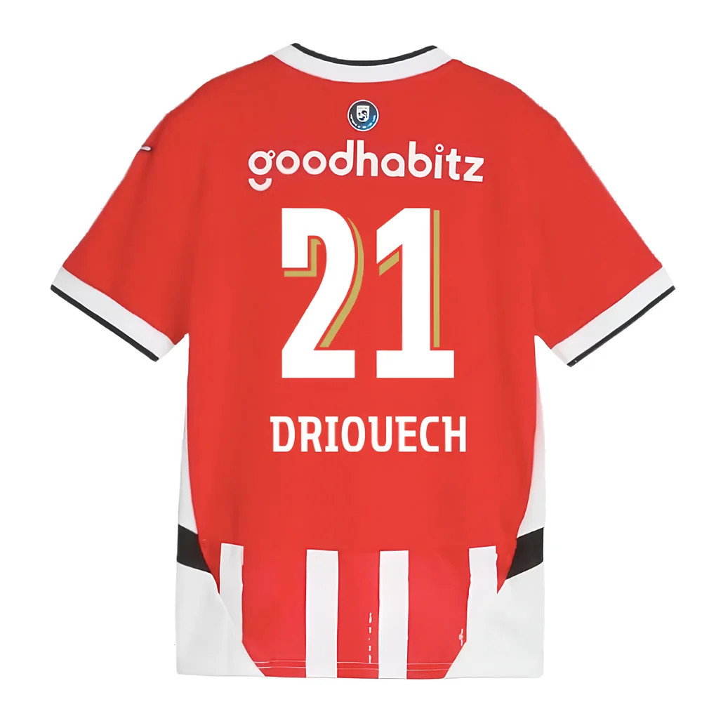 2024-2025 PSV Eindhoven Home Shirt (Kids) (Driouech 21)_2