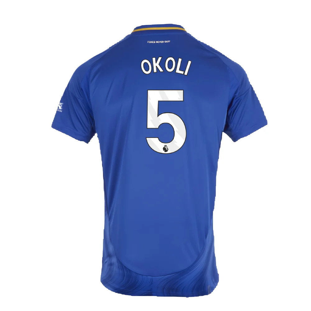 2024-2025 Leicester City Home Shirt (Kids) (Okoli 5)_2