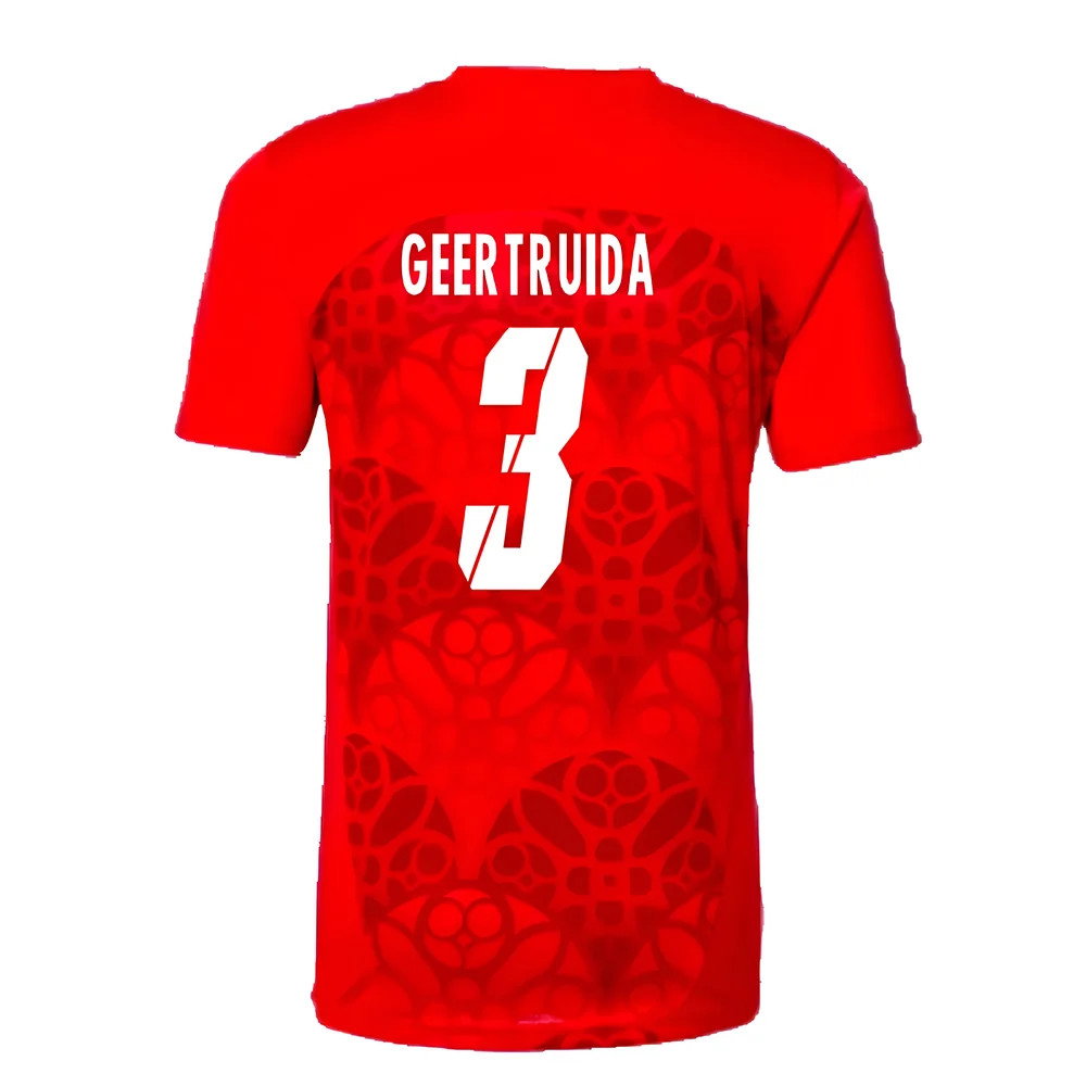 2024-2025 Red Bull Leipzig Pre-Match Shirt (Red) (Geertruida 3)_2