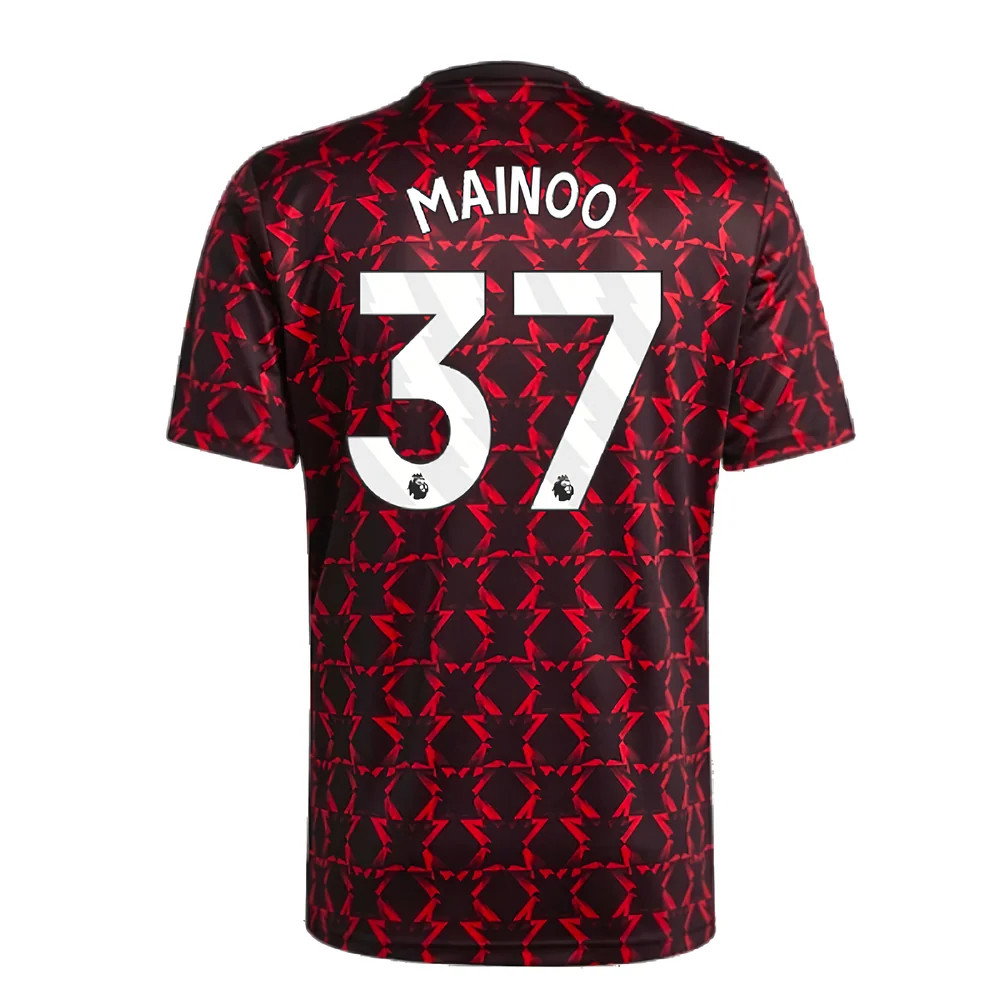 2024-2025 Man Utd Pre-Match Shirt (Black) (Mainoo 37)_2