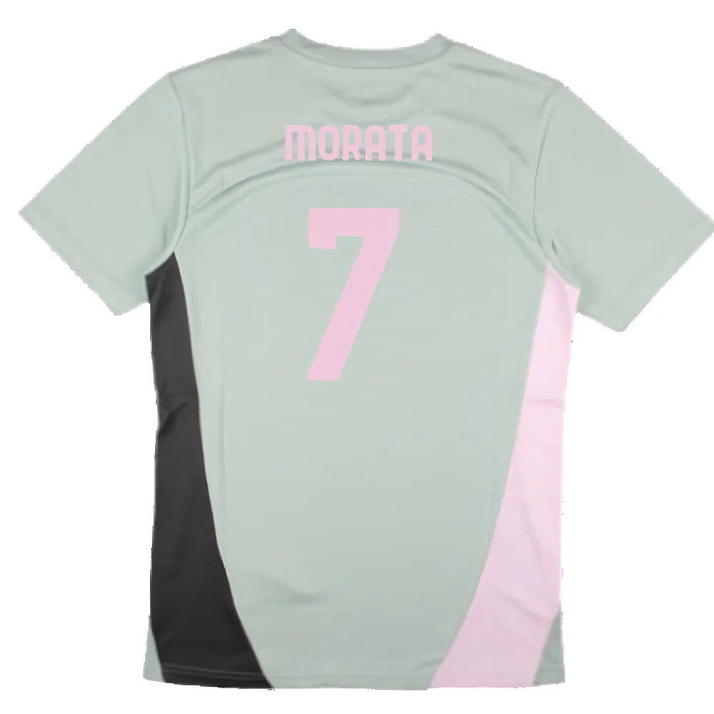 2024-2025 AC Milan Training Shirt (Green Fog) (Morata 7)_2