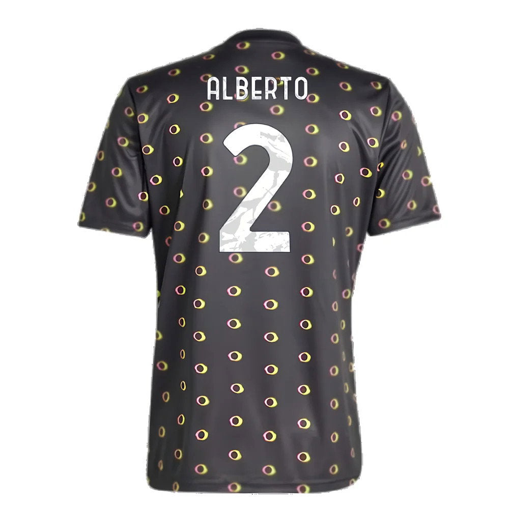 2024-2025 Juventus Pre-Match Shirt (Black) (Alberto 2)_2
