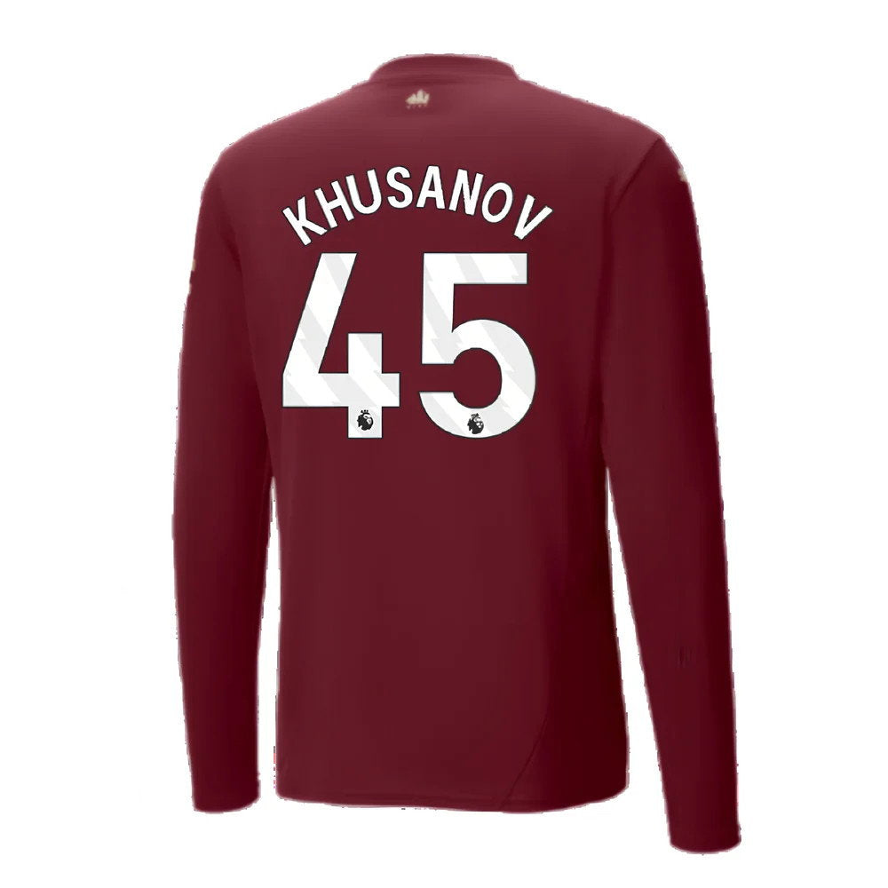 2024-2025 Man City Third Long Sleeve Shirt (Khusanov 45)_2