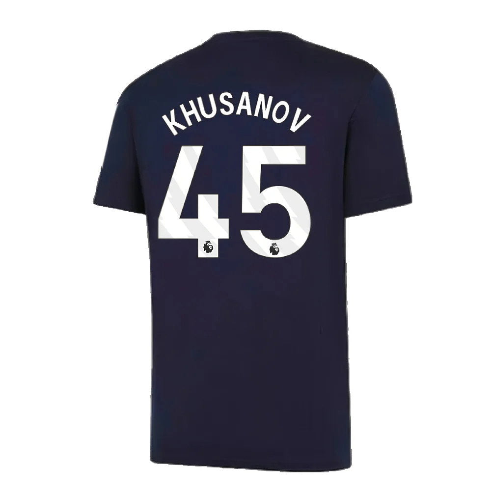 2024-2025 Man City Training Shirt (Inky Blue) - Kids (Khusanov 45)_2