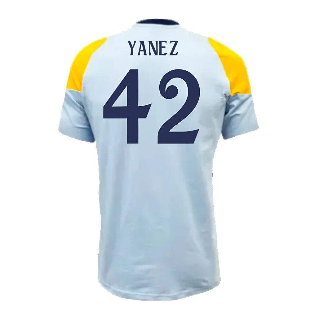2024-2025 Real Madrid Training Tee (Glow Blue) (Yanez 42)_2